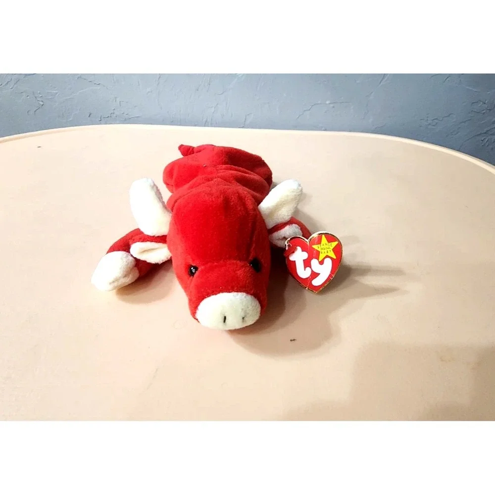 Snort The Red Bull 1995 TY Beanie Baby - Extremely RARE & RETIRED PVC Tag Errors